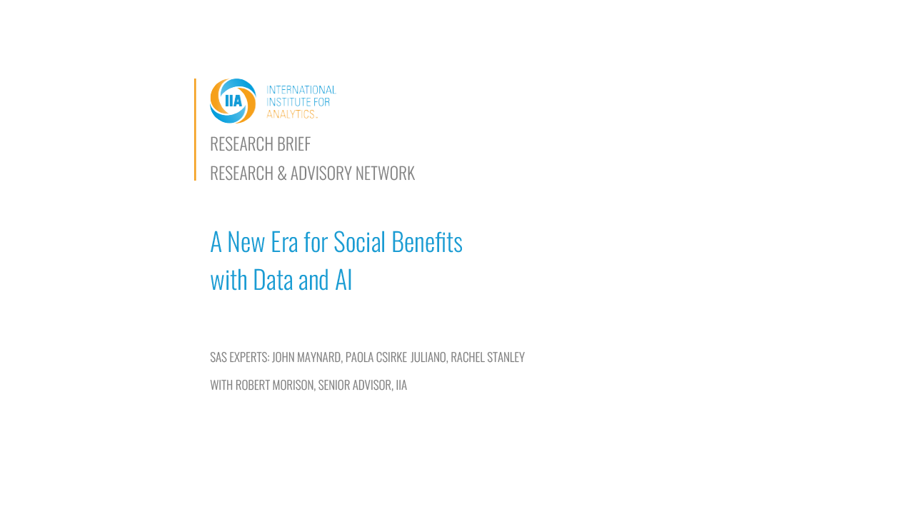 Data and AI Present Significant Opportunities for Social Benefits Systems